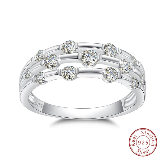 Trending Moissanite 925 Silver Engagement Ring with Certificate