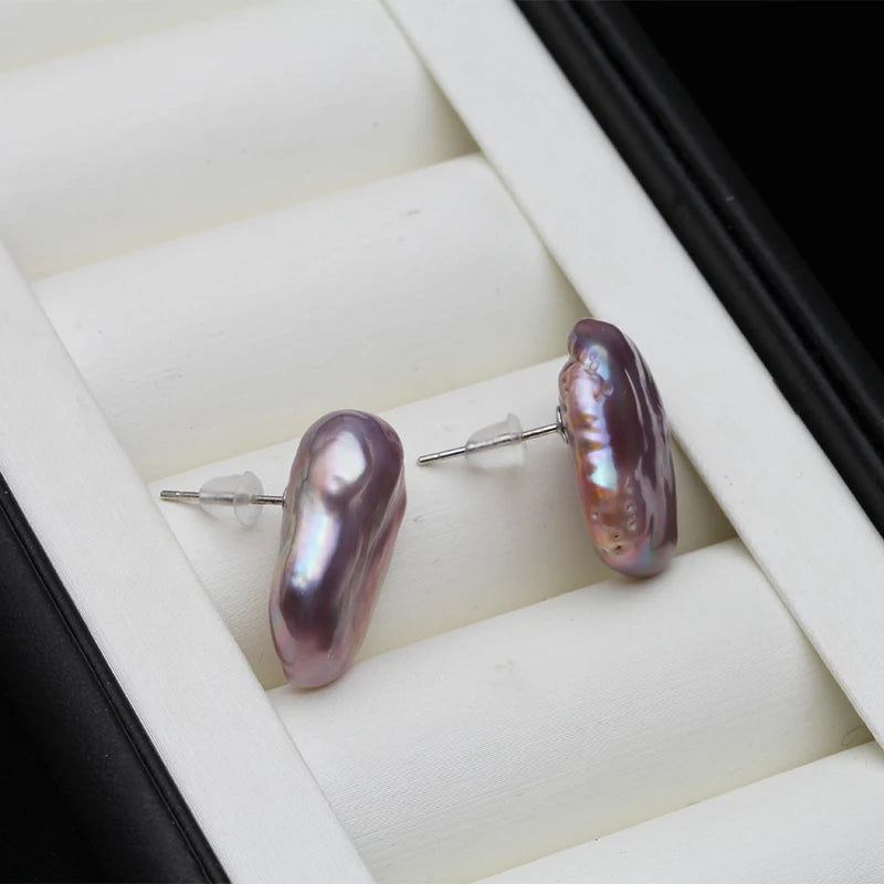 Real Freshwater Baroque Pearl Earrings