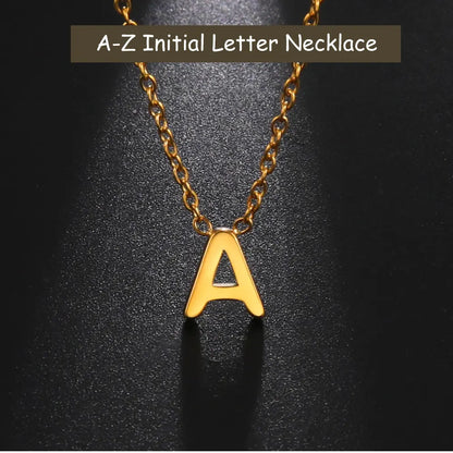 UNIQUEURA Minimalist Initial A-Z Letter Necklace for Women
