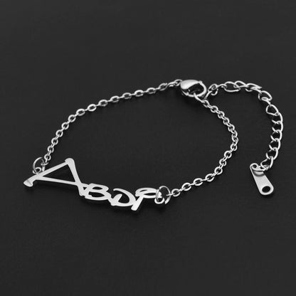 Custom Font Name Fashion Bracelet Stainless Steel Cutting