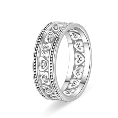 925 Silver Hollow Ring Size 6-9 Flower Sun Design