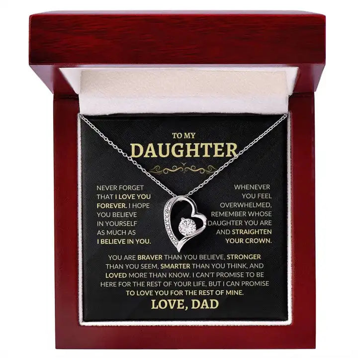 To My Daughter – Heart Knot Pendant Gift from Dad