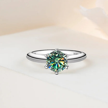 GRA Certified 1CT-5CT Moissanite Ring VVS1 Lab Diamond Solitaire Ring