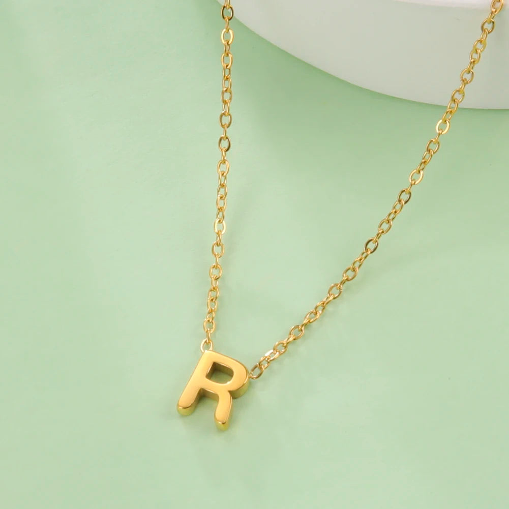 UNIQUEURA Minimalist Initial A-Z Letter Necklace for Women