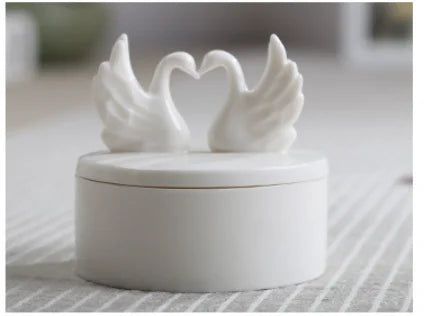 European Ceramic Angel Jewelry Box – Wedding Gift & Home Decor