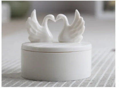 European Ceramic Angel Jewelry Box – Wedding Gift & Home Decor