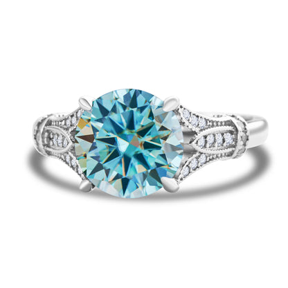 3ct Solitaire Moissanite Ring in 925 Sterling Silver for Women