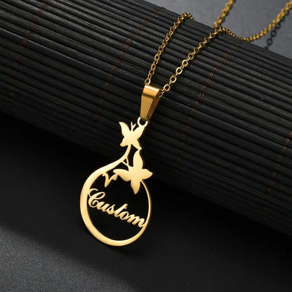 Custom Name Necklace Custom Jewelry Stainless Steel Personalized