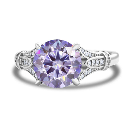 3ct Solitaire Moissanite Ring in 925 Sterling Silver for Women