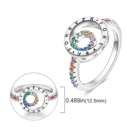 925 Silver Infinite Love Firefly Zircon Rings For Women
