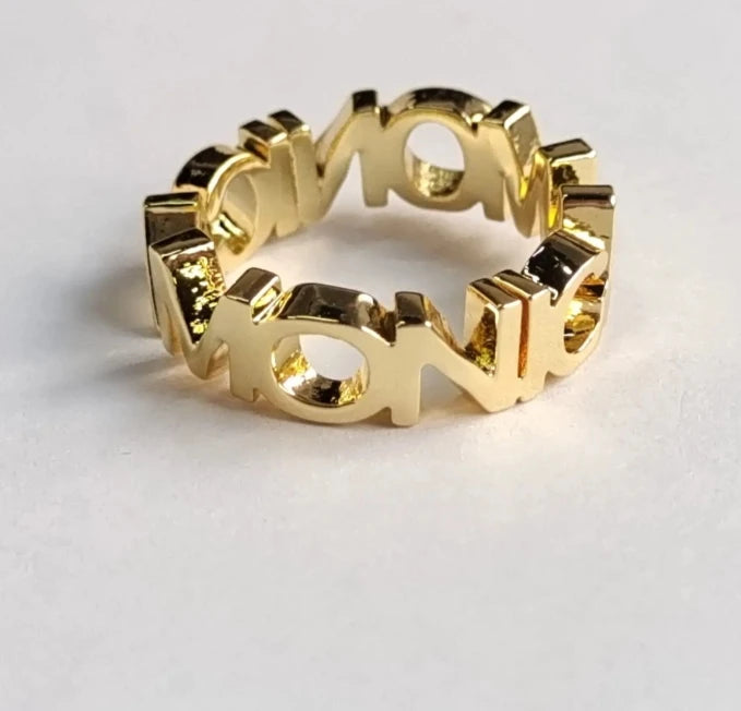 2.5mm Thick Letters Custom Name Ring – Stylish & Personalized Jewelry