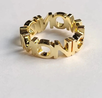 2.5mm Thick Letters Custom Name Ring – Stylish & Personalized Jewelry