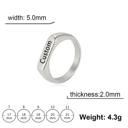 Engrave Name Personalized Finger Ring – A Unique Custom Gift for Women