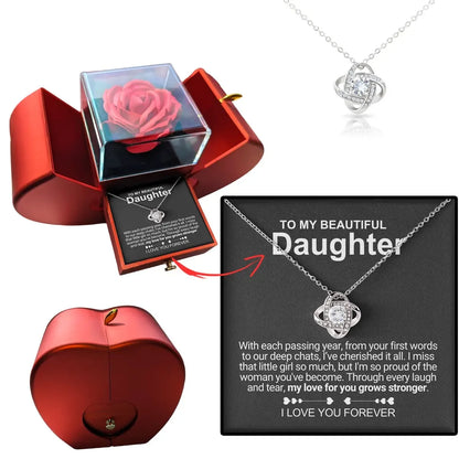 To My Daughter – Heart Knot Pendant Gift from Dad