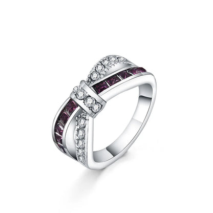 Hot 925 Sterling Silver Colored Zircon Rings for Women