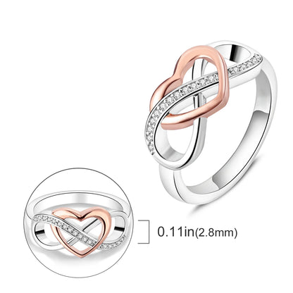 925 Silver Infinite Love Firefly Zircon Rings For Women
