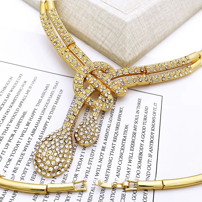 Dubai Gold Color Women Jewelry Set – Classic 18K Gold Plated Elegance
