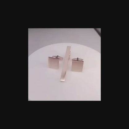 Cufflinks and Tie Clip Set Men's French Shirt Cufflinks